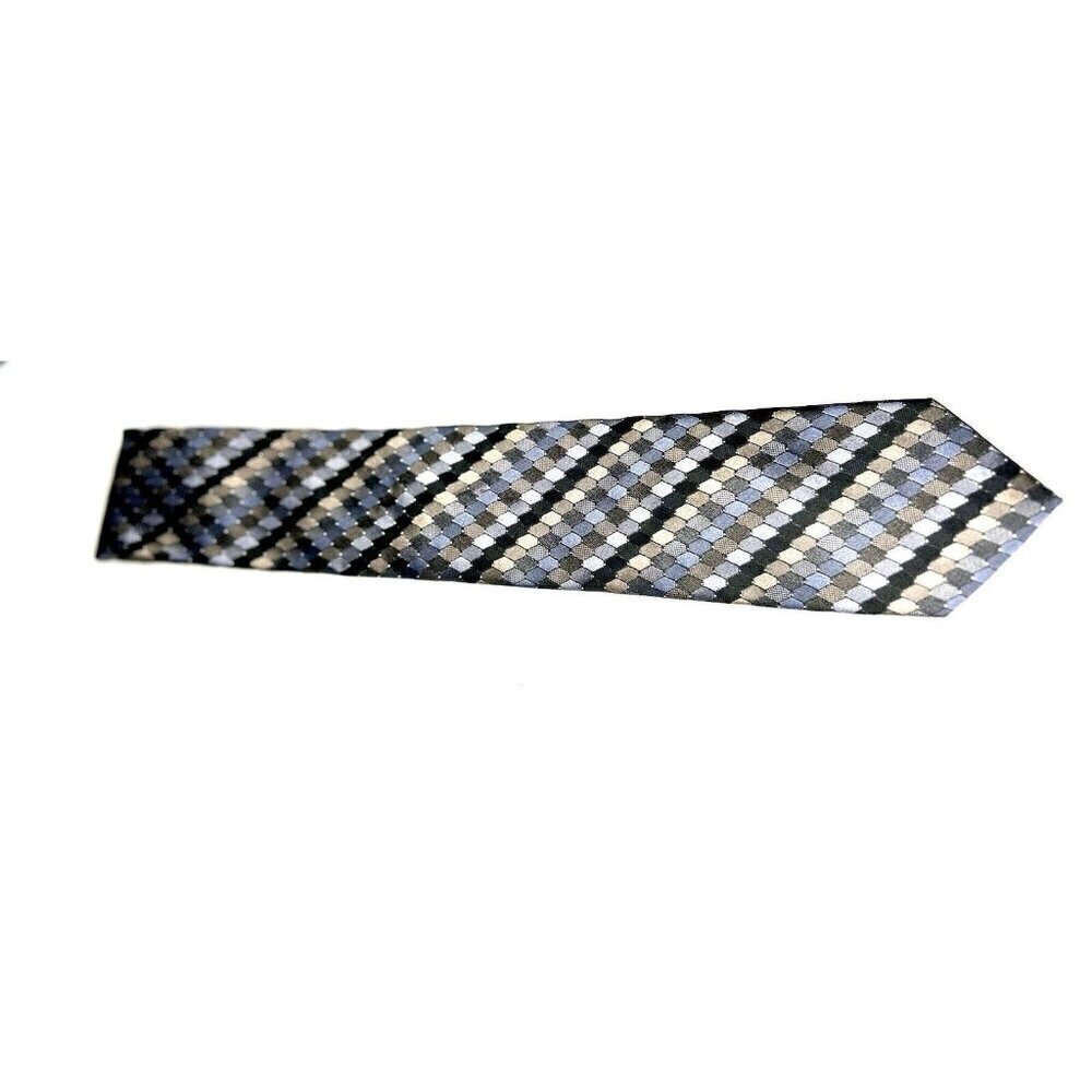 Calvin Klein Mens Classic Geometric Silk Tie Metallic Colors Cool Design MSRP$65 - Picture 11 of 11